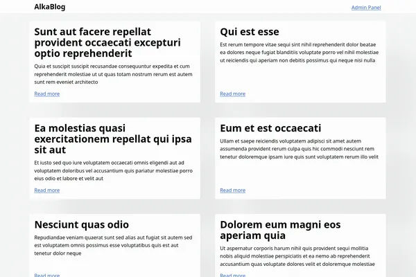 Screenshot do projeto AlkaBlog