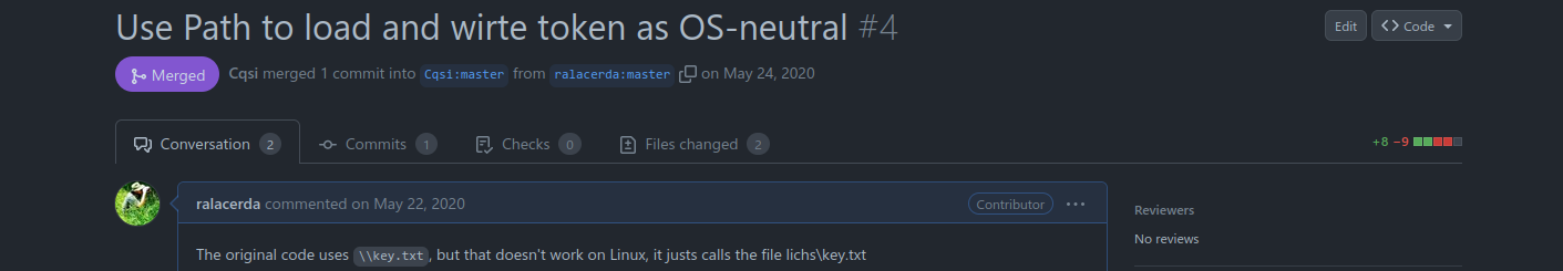 Pull request contributing to lichs
